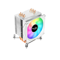 Refroidisseur de processeur en aluminium RGB à 6 caloducs, LED à spectre complet, roulement fluide, 26 dBA silencieux, 4 broches 5V PWM pour boîtier d'ordinateur Intel LGA2011