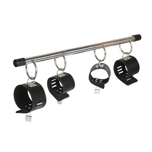 Hotใหม่ขาบาร์<span class=keywords><strong>Spreader</strong></span>กับข้อเท้าและข้อมือCuffsหนังล็อคStriper Club - Product Image 1
