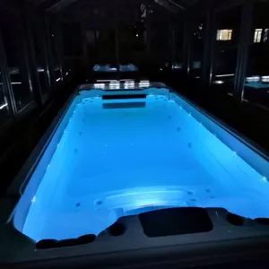 现代设计无尽地上游泳池价格游泳水疗矩形大型游泳池出售