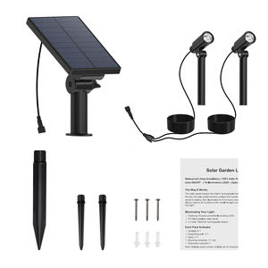 4-in-1 זווית מתכווננת ip65 פנלים סולאריים גן נקודת אור אור חיצונית הוביל אור השמש זרקורים - Product Image 5