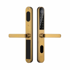 IP68 vàng không thấm nước thông minh nướng khóa cửa SS304 3592 đa điểm Lỗ mộng tuya ttlock vân tay thông minh <span class=keywords><strong>uPVC</strong></span> trượt khóa - Product Image 1