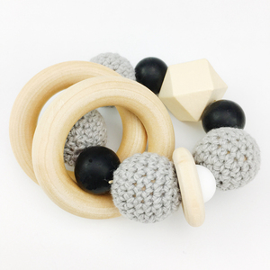 <span class=keywords><strong>En</strong></span> Bois organique de <span class=keywords><strong>Silicone</strong></span> Bébé Grignoter Jouet Bracelet De Dentition Bébé Jouet Crochet Bracelet De Dentition - Product Image 5
