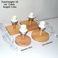 Support de lampe de table en bois massif Risinglights, prise E27/E14, interrupteur DIY, tension universelle 111-240V, garantie de 2 ans