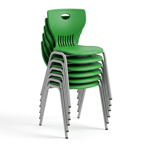 Chaise d'école empilable ergonomique en plastique PP avec cadre en acier de 1,2 mm pour salle de classe, formation, <span class=keywords><strong>collège</strong></span> - Product Image 2
