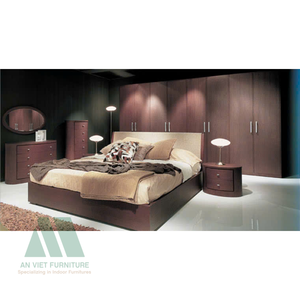 Conjuntos de dormitorio de madera modernos de alta calidad Vietnam OEM ODM muebles para el hogar para hoteles armarios aparadores al por mayor fabricados - Product Image 6