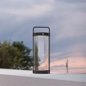 Lampe de Camping Rechargeable en aluminium, lanterne solaire suspendue en métal pour l'extérieur