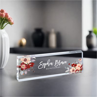 Plaque d'identification de bureau en acrylique RAY YI Porte-plaque d'identification de table en acrylique transparent personnalisé