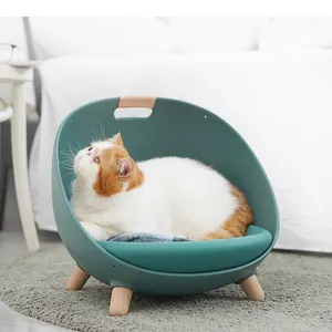新しい来るエレガントな猫のベッドハウスシンプルなデザイン多機能ペットハウスかわいいペット猫の洞窟ベッドの巣工場価格