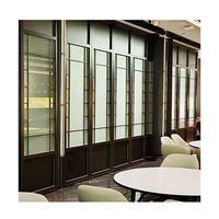 Système de cloisons pliantes en verre dépoli économique, cadre en aluminium sans cadre, cloisons de bureau au design moderne, marque Yiqi