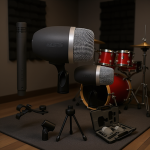 Kit de micrófono de condensador cardioide XLR Conga D0100H5AVMJ para tambores de percusión - Product Image 2