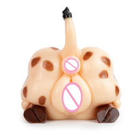 GEEBA Big Ass Masturbatos pour homme, jouets sexuels en silicone à double canal vaginal, poupée de poche fantaisie