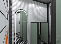 Toilettes mobiles préfabriquées en panneaux sandwich pour espaces publics, sanitaires portables d'extérieur, toilettes mobiles de type remorque pour parcs paysagers, maisonnette de toilettes moderne