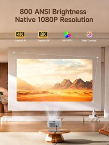 โปรเจคเตอร์อัจฉริยะพกพา ระบบแอนดรอยด์ รองรับ 4K พร้อม Google TV  ลำโพงในตัว ระบบปรับภาพอัตโนมัติ ฉายภาพยนตร์ วิดีโอ โฮมเธียเตอร์ เชื่อมต่อ WIFI - Product Image 4