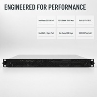 Server Rack 1U RS260 con RAID Integrato 121i, 8GB ECC DDR3, Max 64GB, HDD SATA 1TB, Dual Gigabit LAN, 300W, E3-1230 V5