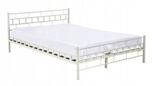 <span class=keywords><strong>LETTO</strong></span> di METALLO <span class=keywords><strong>160X200</strong></span> CON DOPPIO BIANCO CON CORNICE - Product Image 2