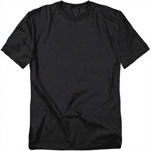 เสื้อยืดคอกลมแขนสั้นทรงปกติสำหรับผู้ชาย สีดำ ผ้าฝ้ายเจอร์ซีย์ 100% สไตล์วินเทจลำลอง ลายตัวอักษร ดีไซน์เรียบ - Product Image 1