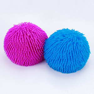 Pelota de juguete suave de goma con púas, tipo Koosh, arcoíris, para bebés, venta al por mayor - Product Image 6