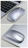Souris sans fil optique OEM/ODM mini USB, ultra-fine, pratique, silencieuse, rechargeable, double mode, DPI réglable