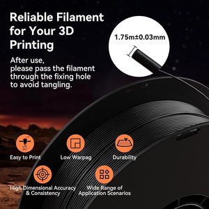 Filamento ABS de 1.75mm y 1kg para Ingeniería, Bobina de 1kg, Baja Distorsión, Fácil de Imprimir, Material de Impresión 3D para Piezas de Automóvil OEM - Product Image 3