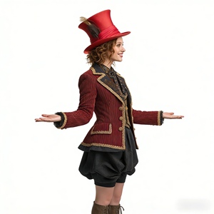 Costume de Chapeur Fou pour Adulte, Tenue de Cosplay <span class=keywords><strong>Alice</strong></span> <span class=keywords><strong>au</strong></span> <span class=keywords><strong>Pays</strong></span> <span class=keywords><strong>des</strong></span> <span class=keywords><strong>Merveilles</strong></span> pour Fête d'Halloween, Veste de Soirée Fantaisie - Product Image 4
