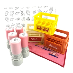Sello de Goma Autoentintable Pequeño con Diseño Atómico, Rectangular, para Uso en Oficina, Finanzas y Profesores, con 23 Colores de Mango - Product Image 1