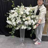 Boule de fleurs de mariage NIKA, boule de fleurs de cerisier blanches 5D, centre de table en fleurs de soie pour mariage