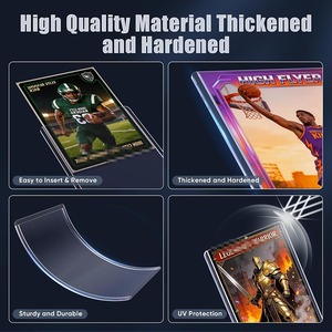 Protège-cartes semi-rigides en PVC personnalisés 35PT 50PT 75PT 100PT, pochettes de protection transparentes 3x4 pour cartes d'identité et cartes de sport, <span class=keywords><strong>Top</strong></span> Loaders - Product Image 4