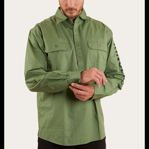 プラスサイズのカウボーイ構造大きくて高い刺繍カウガール黒ボタンダウンウェアドレスHi Visウエスタンシャツ - Product Image 2