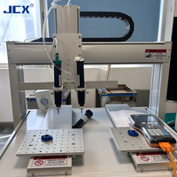 Doble plataforma UV pegamento silicona CNC dispensación lámpara UV curado Robot dispensador integrado