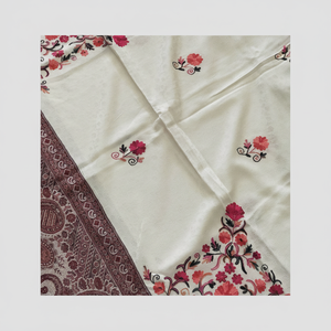 ผ้าคลุมไหล่ทำมือสำหรับผู้หญิง ผ้าคลุมศีรษะ เสื้อผ้า ผ้าขนสัตว์ อุ่นสบาย ผ้าชีฟอง ผ้าขนสัตว์ ปักลายดอกไม้ ผ้าคลุมไหล่ทำมือ - Product Image 1