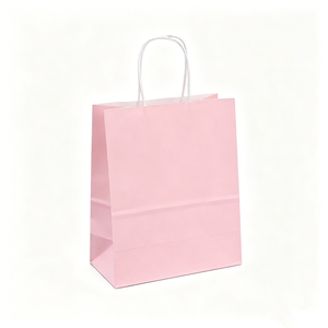 Light Blue Paper Gift Bags With Twisted Handles Art Paper <b>Hand</b> Length Handle Recyclable Classic Style Business Shopping - Product Image 2