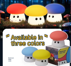 Cute gift Mushroom Soft Silicone LED Night <b>Light</b> girls bedside lamp USB Rechargeable Kids <b>Nursery</b> Lamp with Timer - Product Image 2