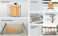 ELEGOO OrangeStorm Giga 800 820 840 Pelat Bangun Magnetik Baja Pegas PEI Dua Sisi Besar untuk Printer 3D FDM Format Besar
