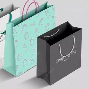 Custom Eco-Friendly Clothing Shopping Carry Bag Cardboard Shopping Boutique <b>Gift</b> <b>Cheap</b> Paper Bag with the Eyelet Punching Handle - Product Image 4
