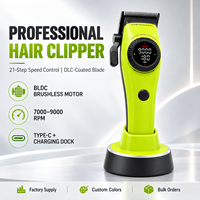 Mesin Cukur Rambut BLDC Motor Tanpa Sikat Layar Digital Profesional Alat Pangkas Rambut ODM Kustom CE FCC ROHS