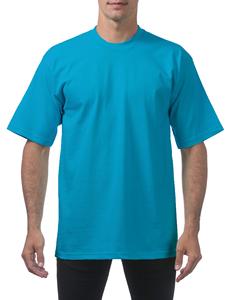 Camiseta de algodón pesado de larga duración Solidez del color-Cuello redondo para hombre, manga corta - Product Image 2