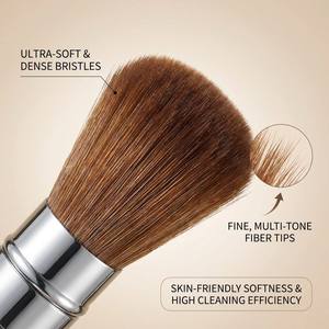 Brosse professionnelle électroplaquée pour barbier, en fibres douces, pour nettoyer le cou, avec manche en bambou, outil de salon - Product Image 3