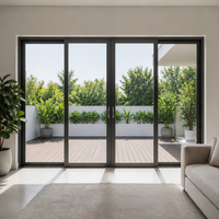 Fenêtre coulissante large en aluminium avec moustiquaire sur mesure pour balcon et terrasse, fenêtres coulissantes modernes en verre pour maison et villa