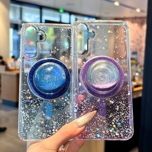 Capa de Telefone Epóxi para <span class=keywords><strong>Samsung</strong></span> S25Ultra, <span class=keywords><strong>Glitter</strong></span> Magnético Minimalista, Nova Transparente com Suporte, Capa Protetora - Product Image 3