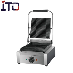 <span class=keywords><strong>Prix</strong></span> usine en <span class=keywords><strong>fonte</strong></span> plaque antiadhésive fabricant de panini électrique à deux têtes machine à panini - Product Image 4