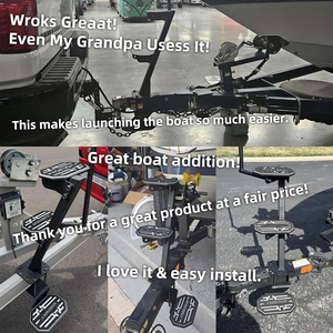 Escalera Resistente para Barcos, Escalones para Remolques de Barcos con Asa de Seguridad, Superficie Antideslizante, Escalón para Lengüeta de Remolque Compatible con V 4 Escalones - Product Image 6