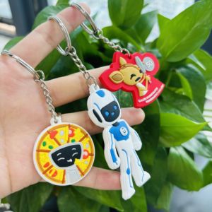 NO MOQ Custom Cute Cartoon Key Chain PVC Soft Rubber Pendant Gift Fashion Creativity Keychain Customized Design Fast Delivery