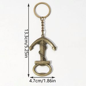 Retro Boat Anchor Keychain Baby Shower Favors Present Ornament Souvenir Charms Keyring Wedding Gift Beer Bottle Opener <b>Key</b> <b>Chain</b> - Product Image 5