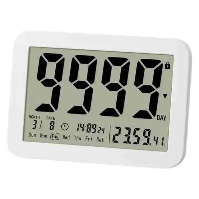 Portable LCD Screen Date/Week/Temperature Display Count Down Clock 9999 Days Countdown Timer for Retirement Wedding Birthday