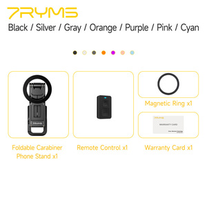 7RYMS 7RIG T2(Purple) Waterproof Flexible Magnetic <b>Phone</b> Tripod with Wireless Remote Adjustable Height & Portable for Desk Use - Product Image 2