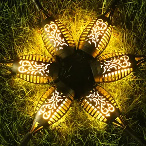 Tocha pisca-pisca de chama solar do oem ip65 led, para decoração ao ar livre da paisagem do jardim varanda luzes para festa