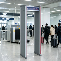 Détecteur de métaux intelligent Hawkeys pour aéroports et gares, détection de contrabandes, alarme sonore et lumineuse double, 18 zones