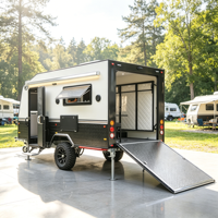 Remorque Mini Caravane Moderne Légère avec Châssis en Aluminium et Suspension Indépendante pour Mini Véhicule Tout-Terrain 4x4, Charge Utile de 880 kg