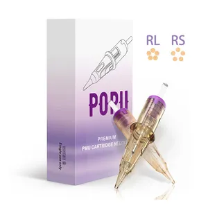 Grosir Cartridge jarum tato Premium POU CE RL RS disterilkan SMP dan kartrid Makeup permanen jarum pmu