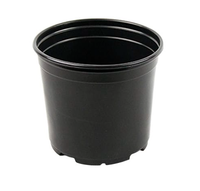 Pot de fleurs en plastique noir ZEWO pas cher pour serre, pépinière, jardin, semis/fleurs, modèle mobile et super résistant Zw888